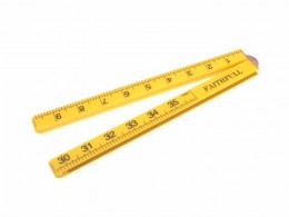 Faithfull Folding Rule Yellow ABS Plastic 1 Metre / 39in £6.39